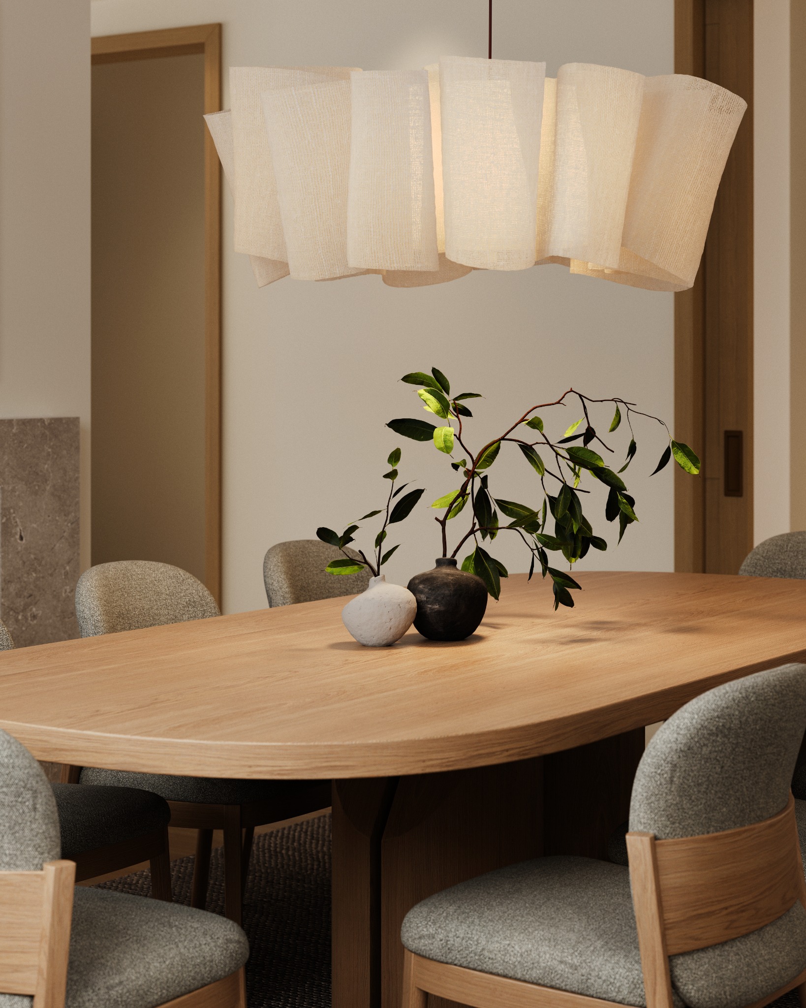 Balsam residence sculptural dining detail