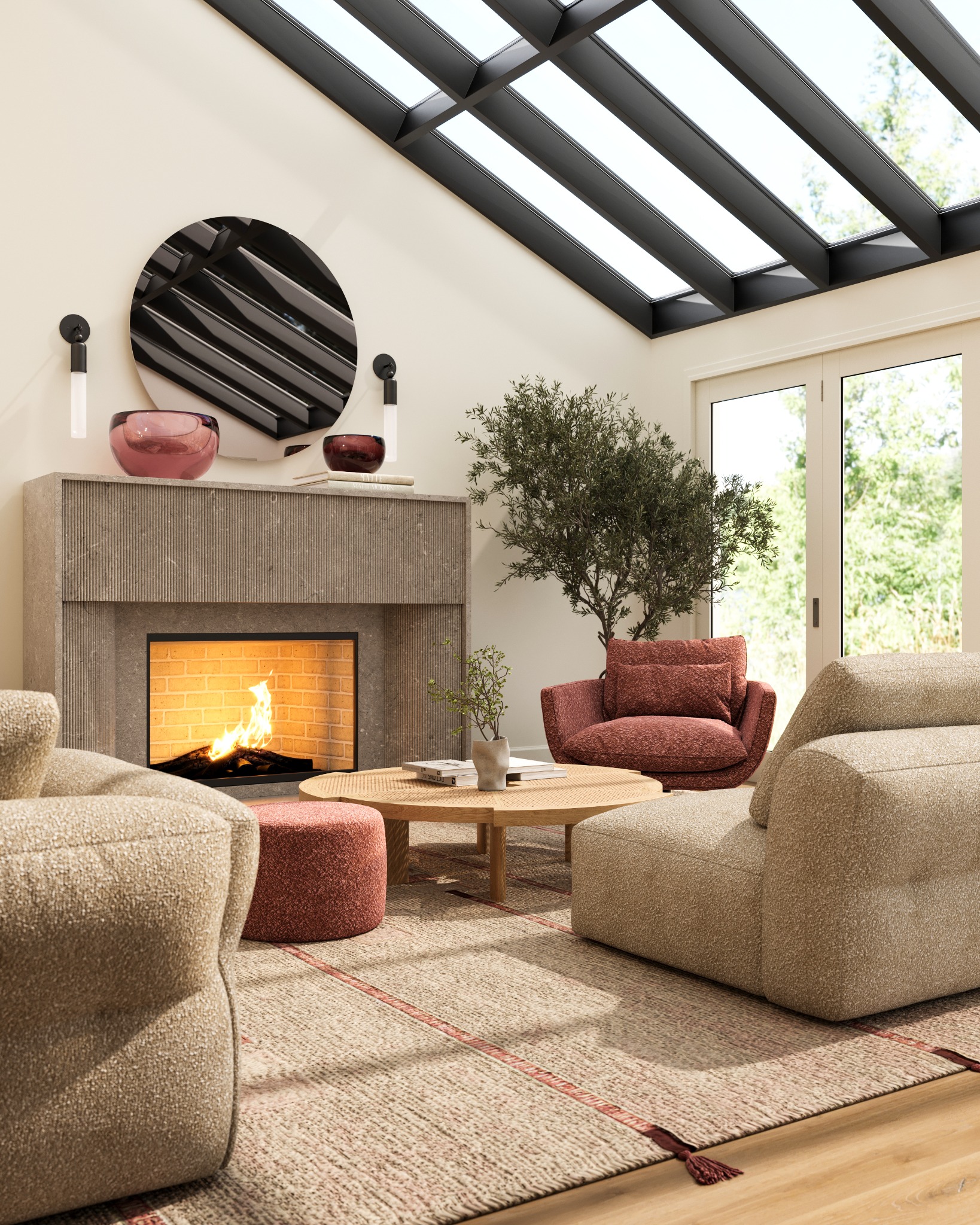 Balsam residence fireplace lounge
