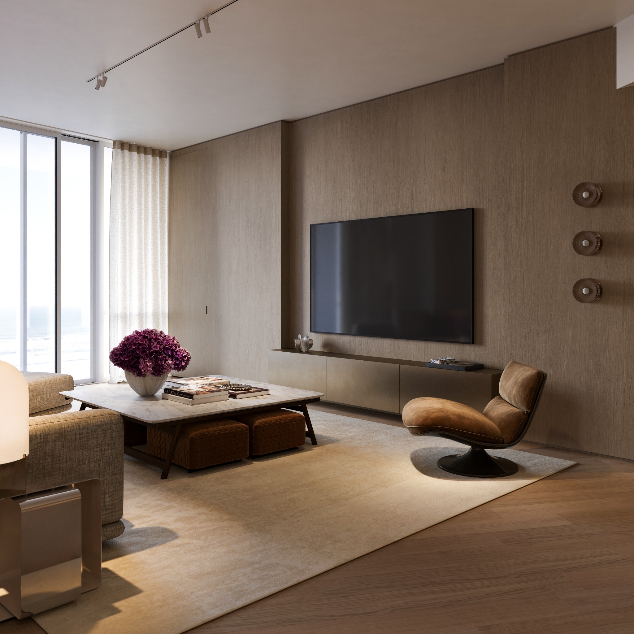 Collins Miami contemporary living room