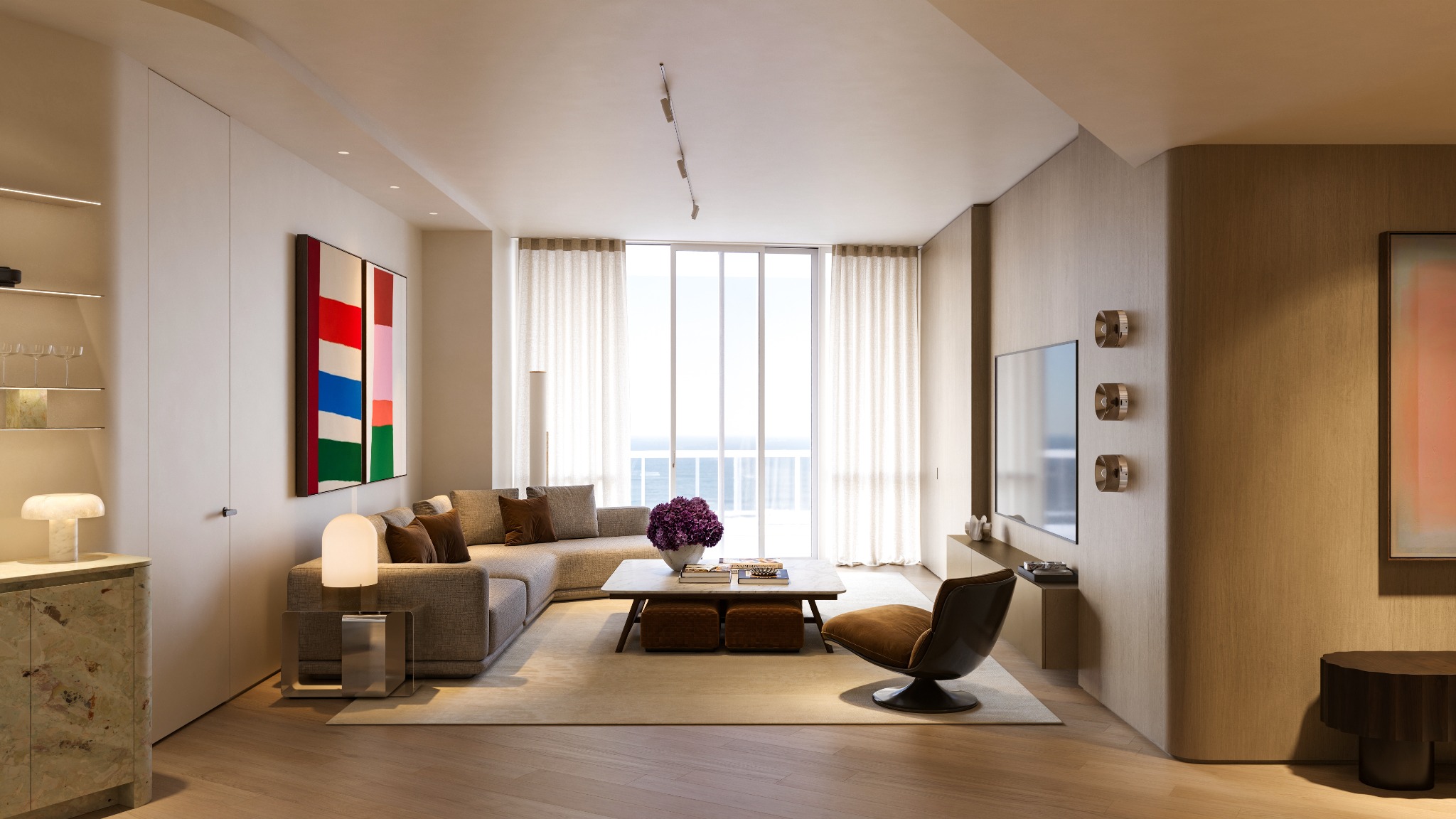 Collins Miami oceanfront living space