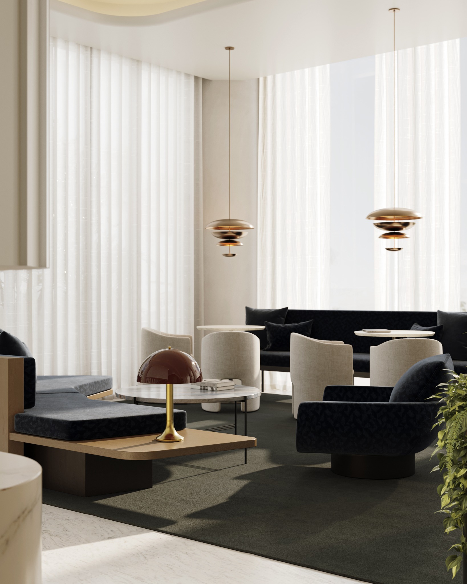 LA Onni layered lounge seating