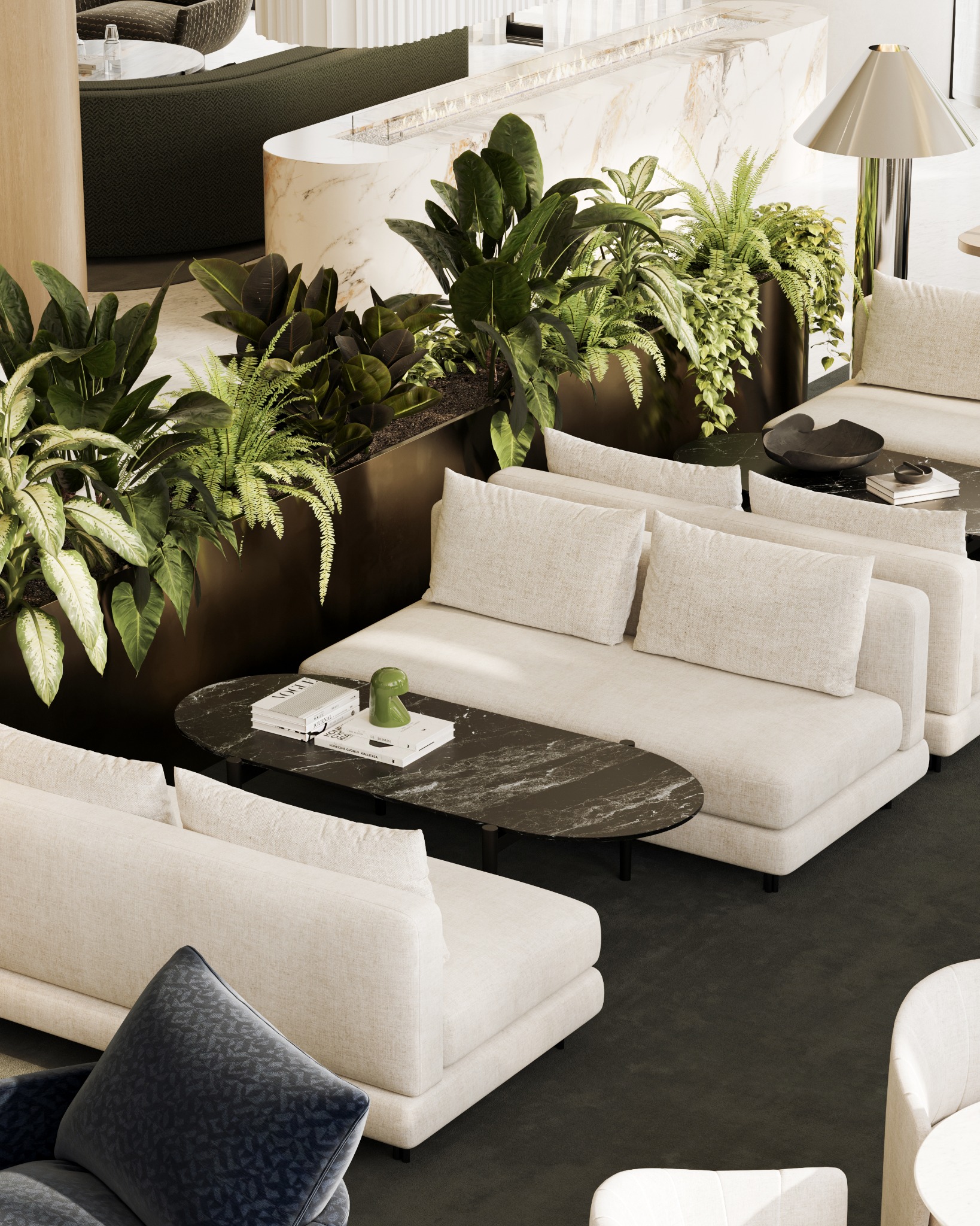 LA Onni garden lounge from above