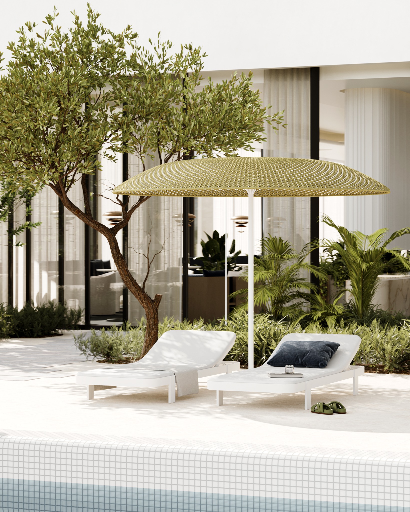 LA Onni poolside landscape