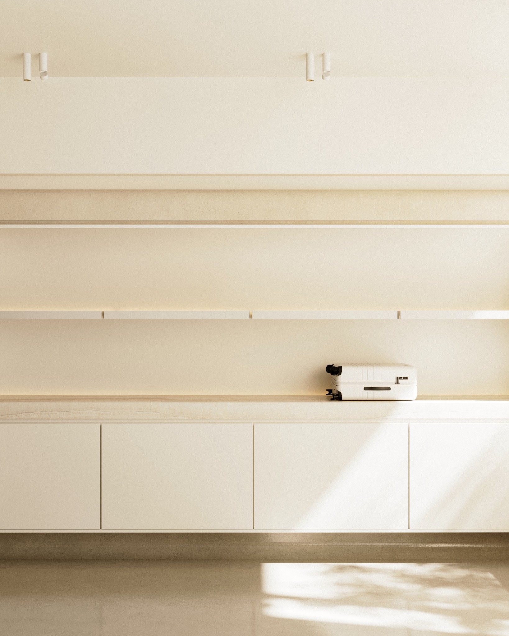 Minimal product shelving at Monos Ossington