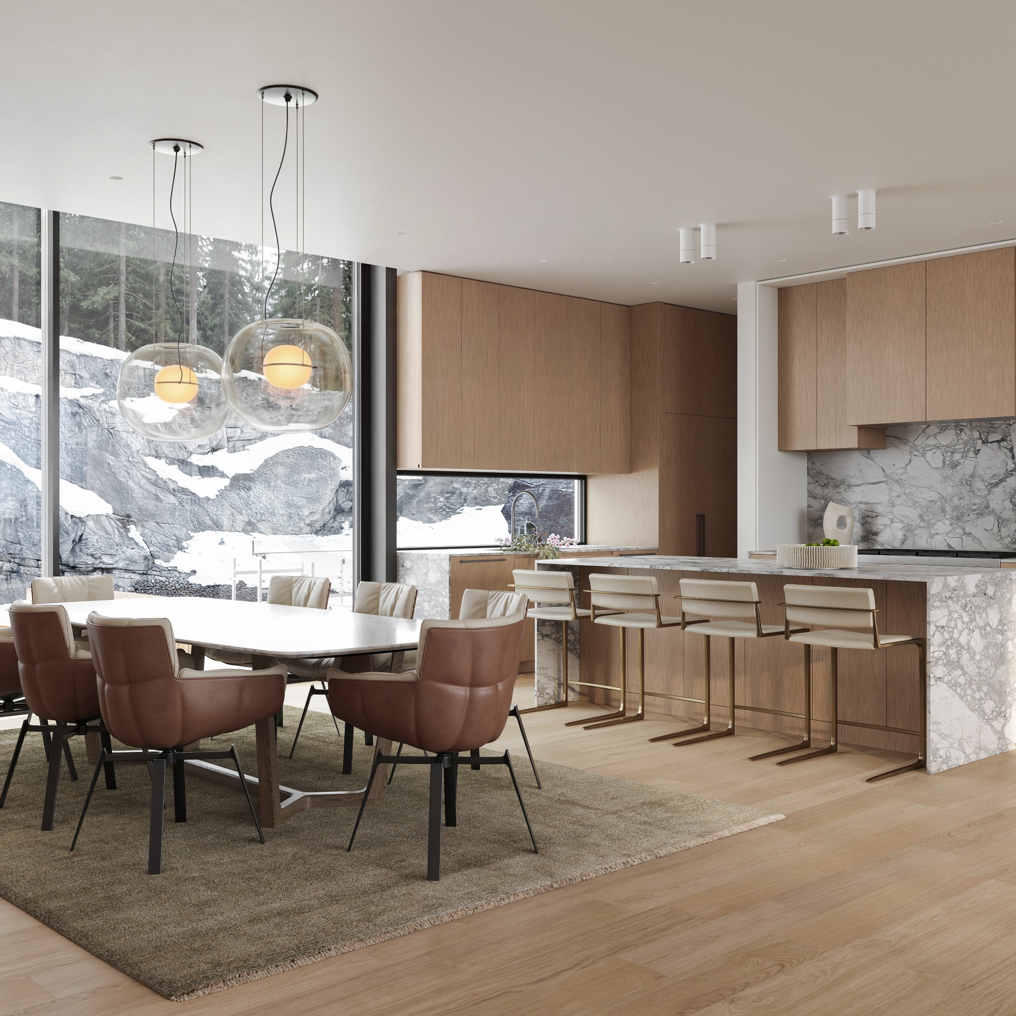 Panorama Ridge dining and kitchen
