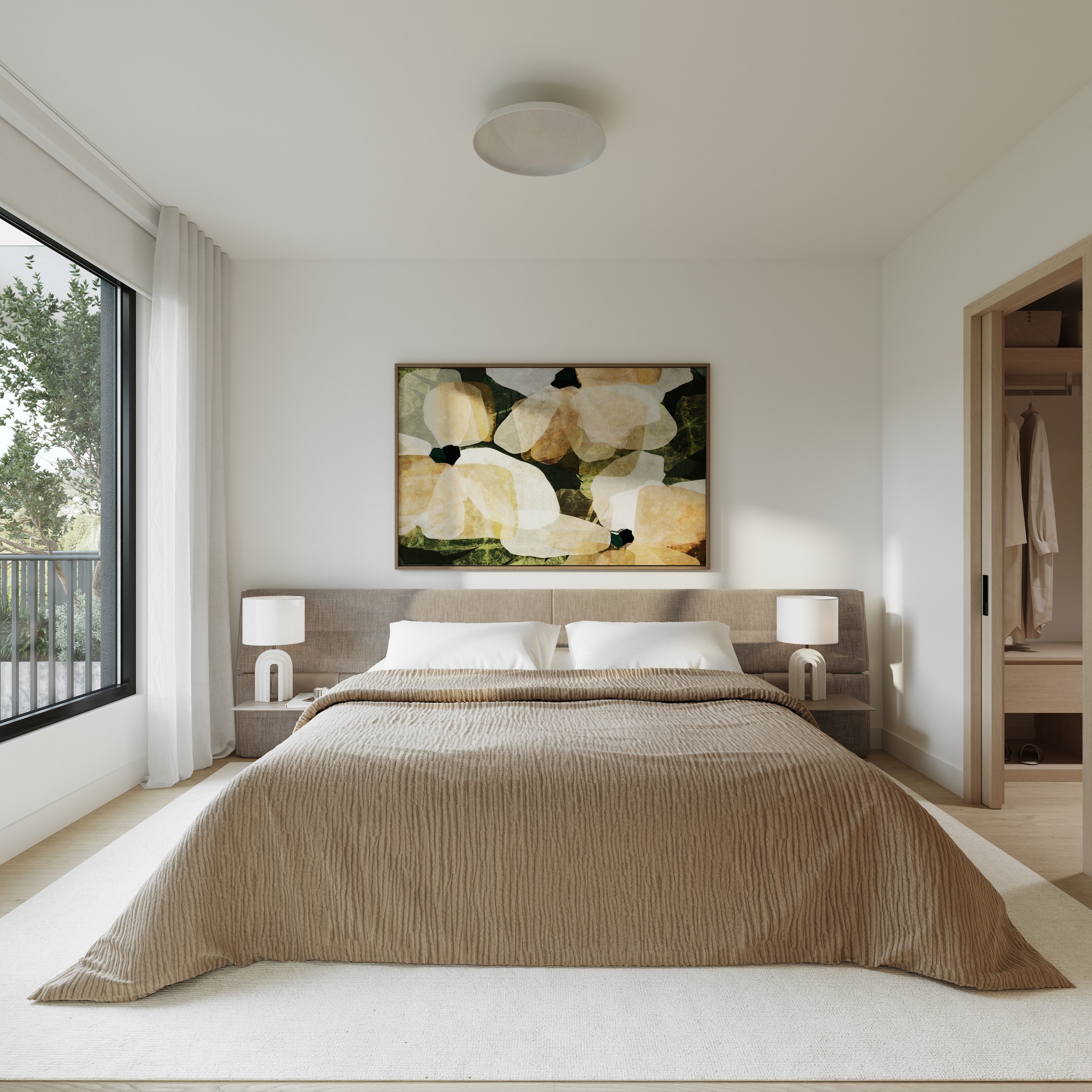 Virtually styled bedroom visualization