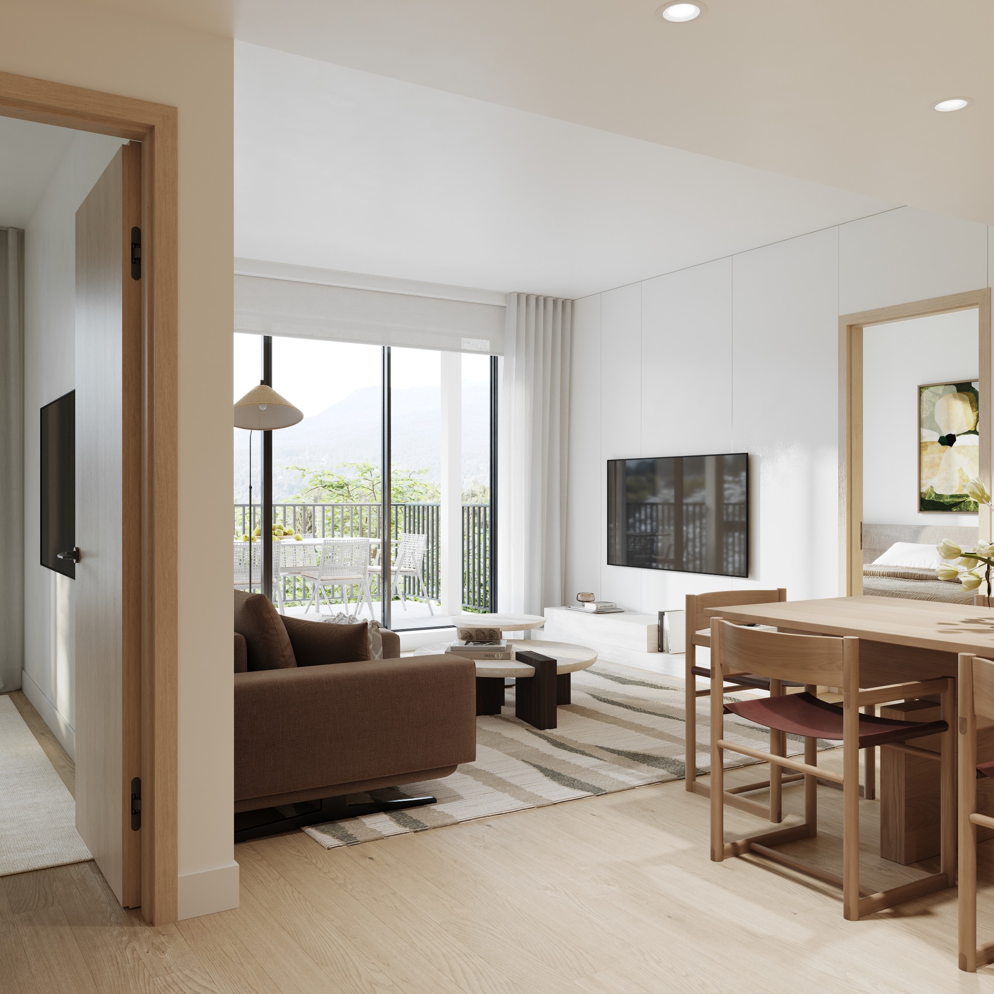 Virtually styled open-plan suite visualization