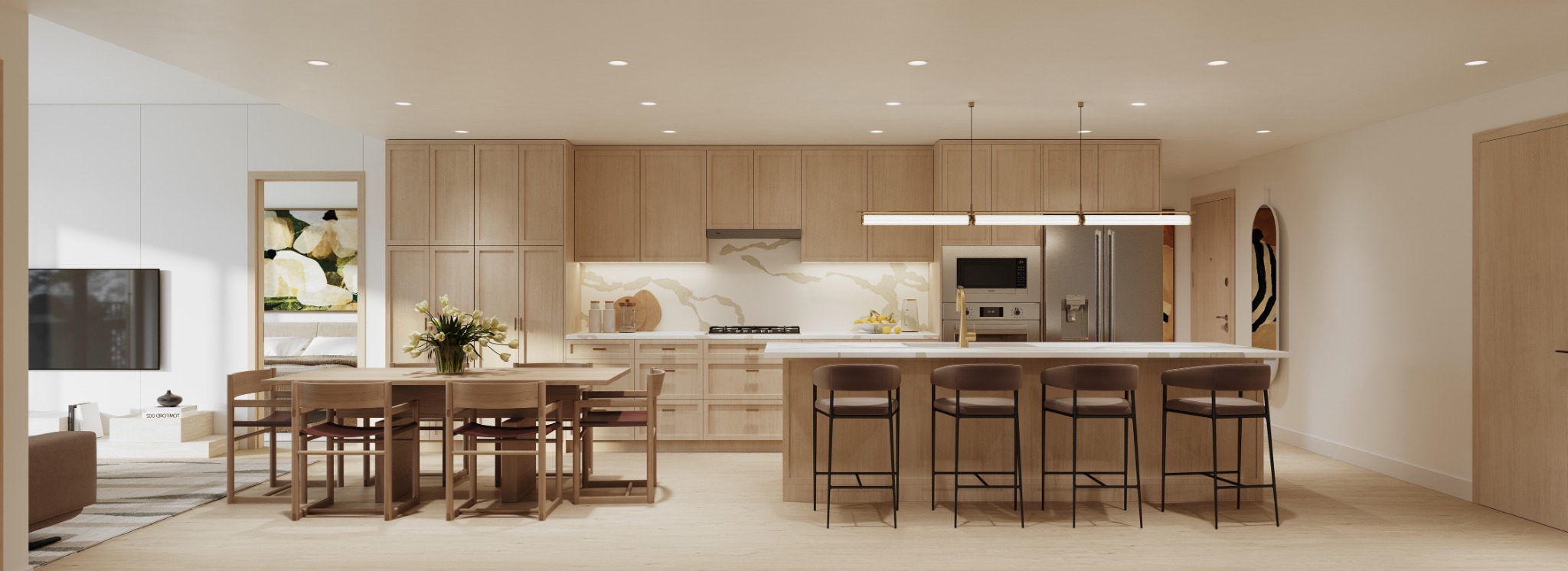 Virtually styled residential development interior