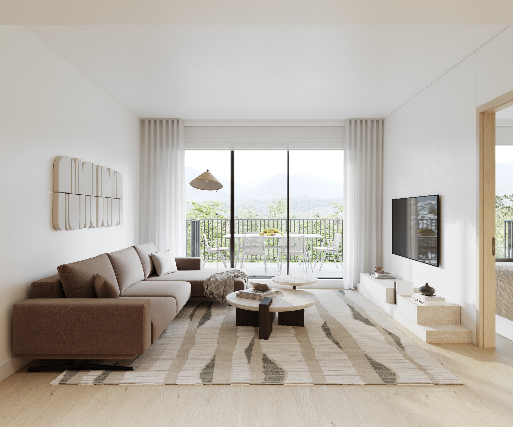 Virtually styled living room visualization